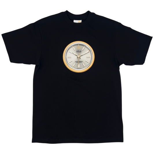 TIME IS GOLD Mens Heavyweight T-Shirt - BLACK | Gold Wheels Co. "GLOW IN THE DARK"